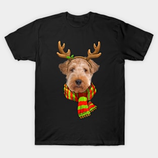 Merry Xmas Wire Fox Terrier Dog Christmas Dog Lover T-Shirt